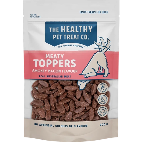 Healthy Pet Treat Co Meaty Toppers Smokey Bacon 200G 