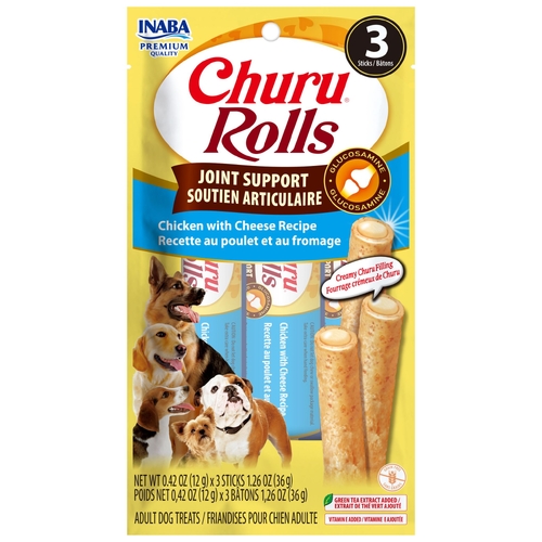 Inaba Dog Churu Rolls Joint Support Chicken With Cheese 30 