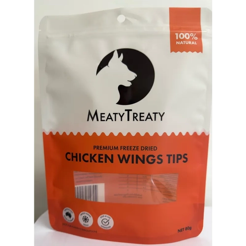 Meaty Treaty Freeze Dried Chicken Wings Tips 80G 