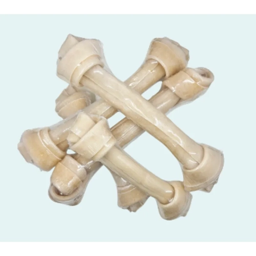 Petrite Knot Bone 10 Pcs "Rawhide Natural 10.5"" " 