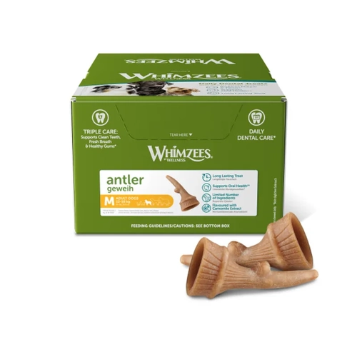 Whimzees Occupy Antlers M Bulk Box (66 Box) 