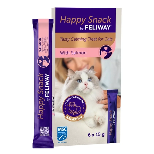 Feliway Happy Snack Salmon Calming Treat  120G 6Pk