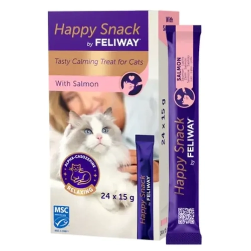 Feliway Happy Snack Salmon Calming Treat 480G 24Pk