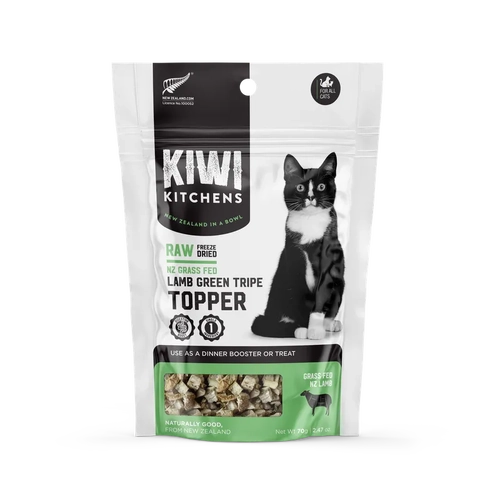Kiwi Kitchens Freeze Dried Lamb Grn Tripe Cat Topper 70G 