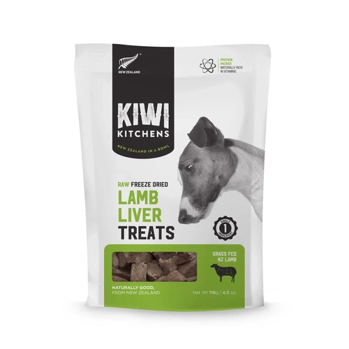 Kiwi Kitchens Freeze Dried Lamb Liver Treat 110G 