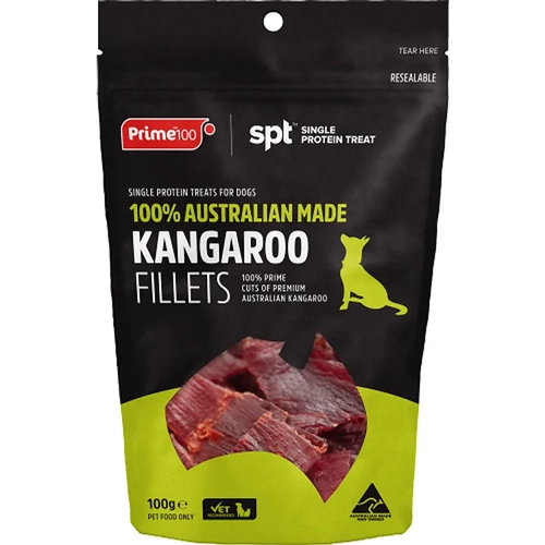 Prime100 Kangaroo Fillet Treats 100G 
