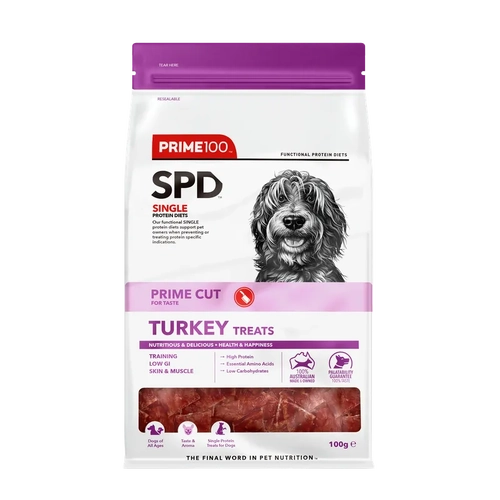 Spd Prime Cut Turkey Treats 100G 