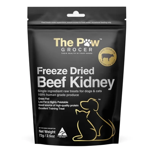 The Paw Grocer Black Label Freeze Dried Beef Kidney 72G 