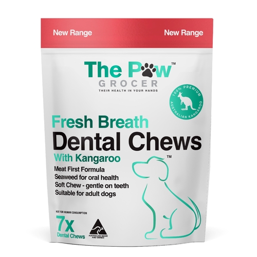 THE PAW GROCER KANGAROO DENTAL CHEW 7 UNITS