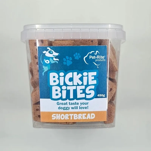 Petrite Bickie Bites Shortbread 450G Tub 