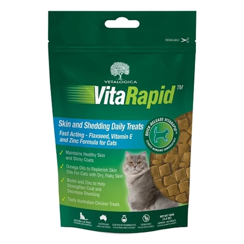 Vitarapid Skin & Shedding Daily Treats For Cats 100G 