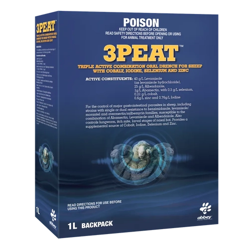 3 Peat Triple Active Combi Sheep Drench 1L *Spec Ord* 