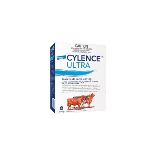 Cylence Ultra Buffalo Fly Ear Tags 20 Tags 