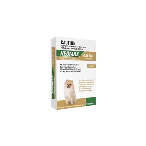Neomax Allwormer Small Dogs And Puppies 0-5Kg (10 Tablet) 
