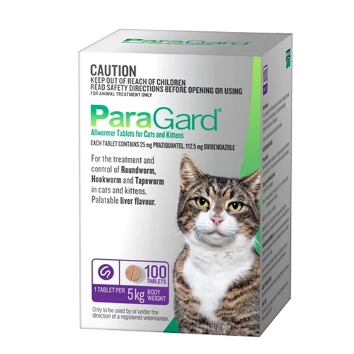 Paragard Allwormer Cat 0-5Kg 100'S 