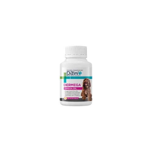 Paw Dermega Omega Oil Skin Support Capsules 100Pce 