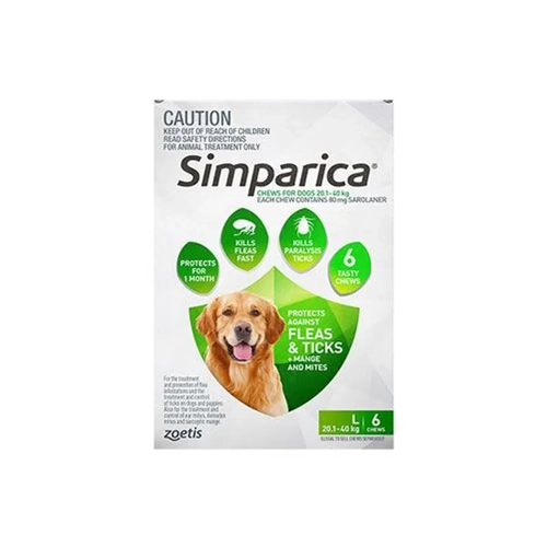 Simparica Large 20.1-40Kg 6S Green 