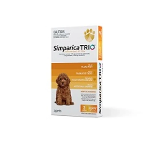 Simparica Trio 1.3-2.5Kg (Yellow) 3 Pack 