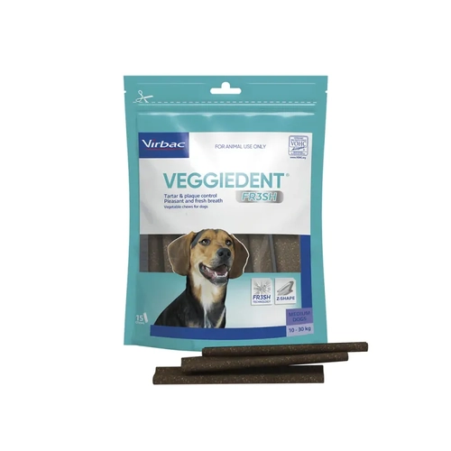 Virbac Veggiedent Fr3Sh Dental Medium Dog 10-30Kgs 15 Chews 