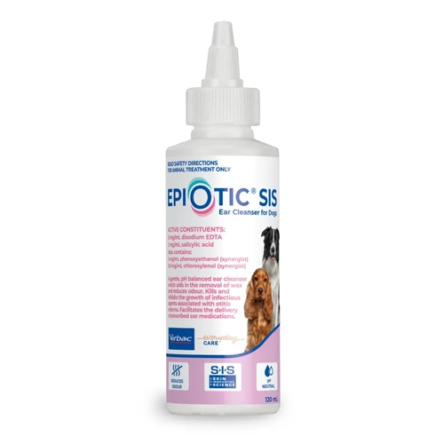 Virbac Epiotic Sis Ear Cleanser For Dogs 120Ml 