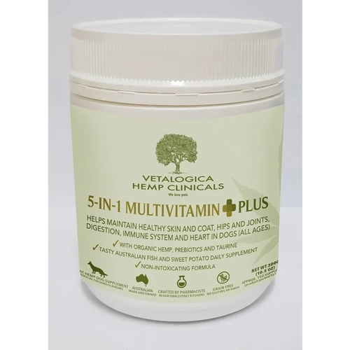Vetalogica Hemp Clinicals 5In1 Multi Plus Dog Supp 300G 