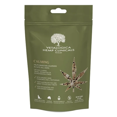 Vetalogica Hemp Clinicals Calming Cat Treats 100G 