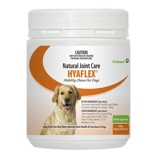 Vetnex Hyaflex Mobility Chew For Dogs 60 Chews 