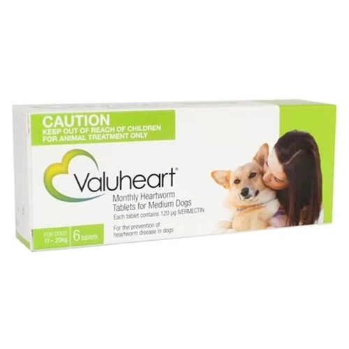 Valuheart Dog 11-20Kg - Green 6S Medium 