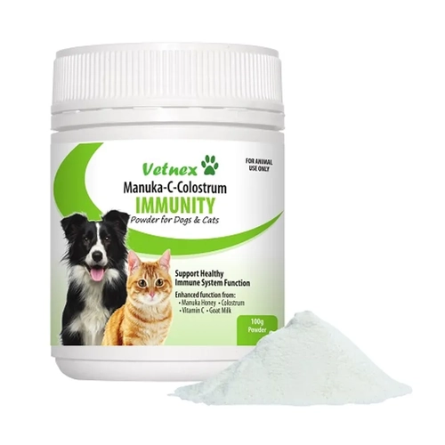 Vetnex Manuka C Colostrum Immunity Pwd For Dog &Cat 100G 