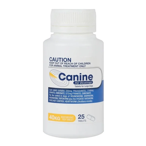 Value Plus Canine All Wormer 40Kg 25S (Yellow) 