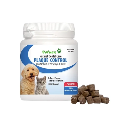 Vetnex Plaque Control Chews Salmon For Dog & Cat 100G 