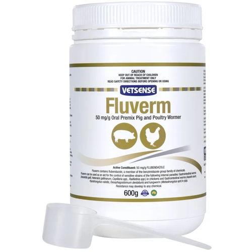 Vetsense Fluverm Pig & Poultry Wormer 600G 