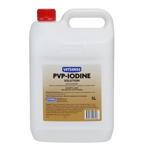 Vetsense Pvp Iodine Solution 5L 