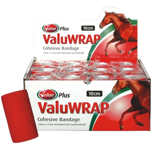 Valuwrap Cohesive Bandage 10Cm Red 