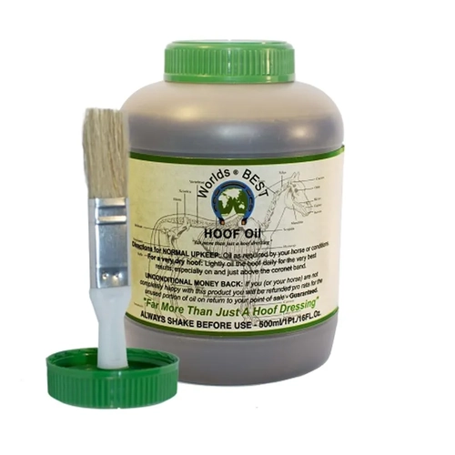 Worlds Best Hoof Oil 500 Ml Jar With Brush 