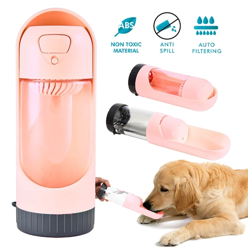 All Fur You Dog Portable Water Bottle Pink 