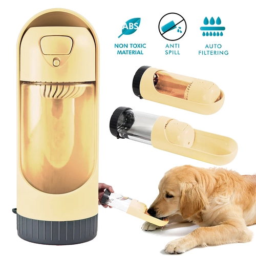 All Fur You Dog Portable Water Bottle Yellow 