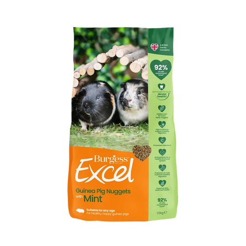 Burgess Excel Adult Guinea Pig Nuggets Mint 10Kg 