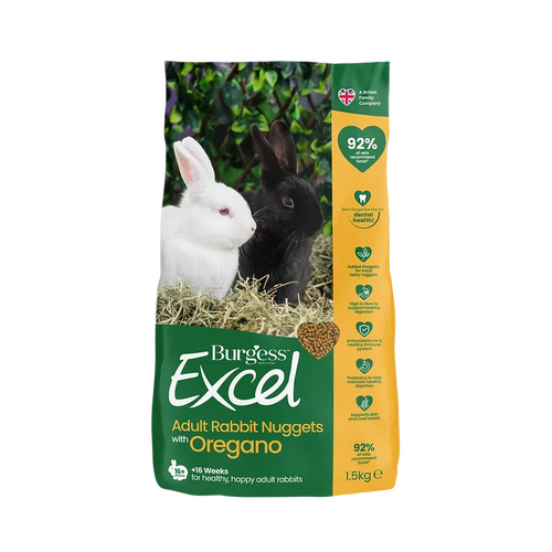 Burgess Excel Adult Rabbit Nuggets Mint 1.5Kg 