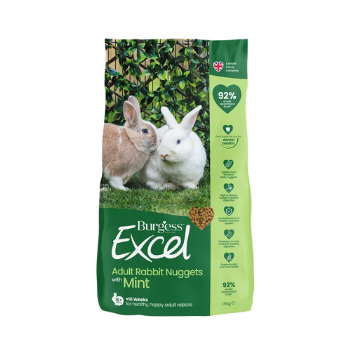 Burgess Excel Adult Rabbit Nuggets Mint 10Kg 