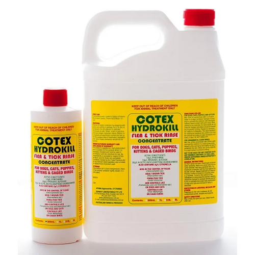 Cotex Hydrokill Flea & Tick Rinse Concentrate 1L 