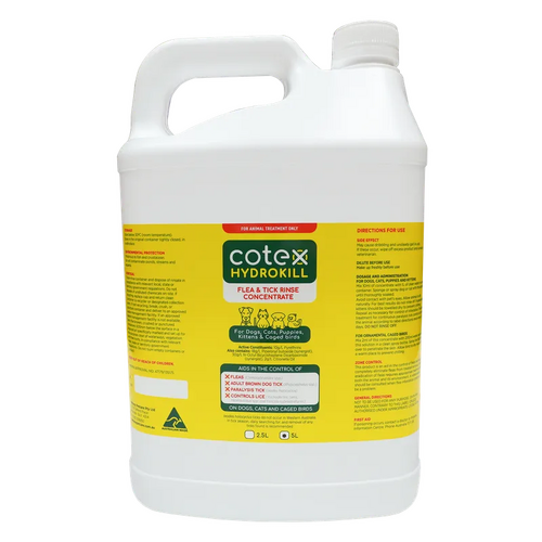 Cotex Hydrokill Flea & Tick Rinse Concentrate 5L 