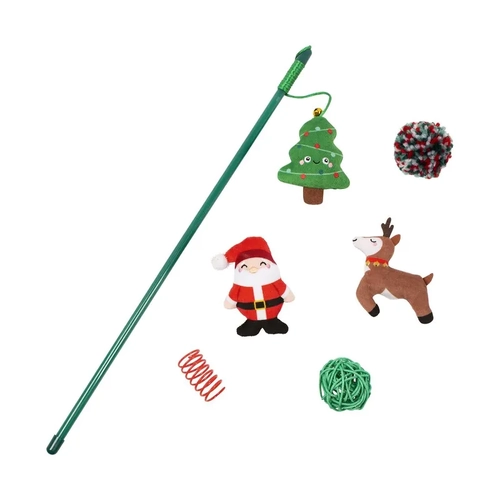 Fringe Studio Jingle Joy 6 Piece Multi Cat Toy Set Xmas