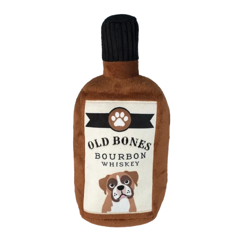 Fringe Studio Old Bones Whiskey Plush Dog Toy 
