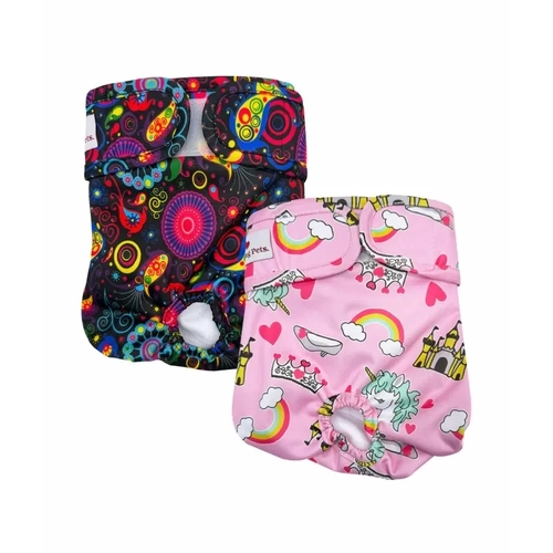 Loving Pets Washable Nappies Pink/Purple Small 2Pk 