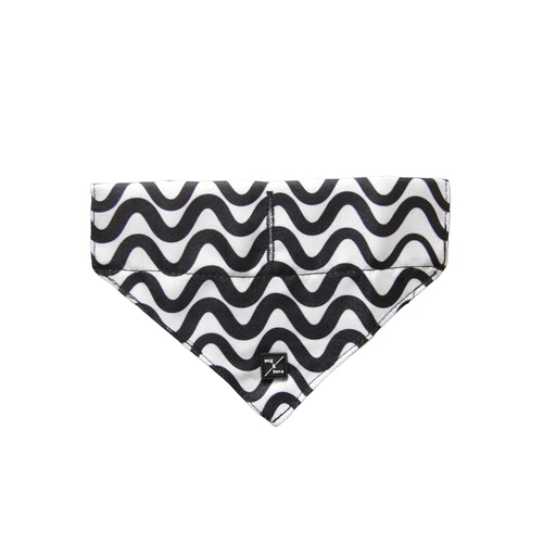Mog & Bone Bandana Black Wave Large 