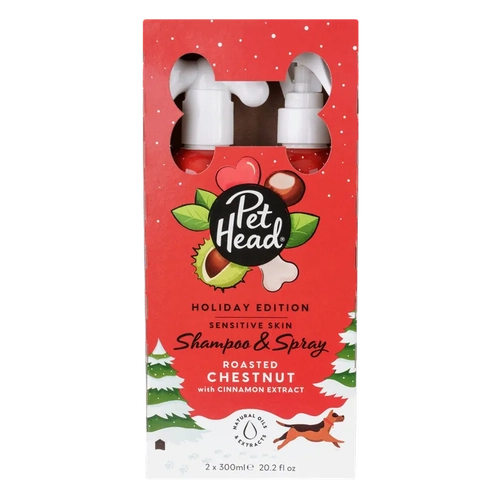 Pet Head Festive Roasted Chestnut Shampoo & Spray Pack 