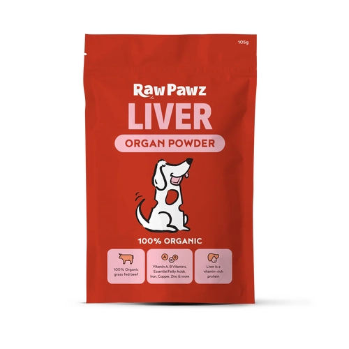 Raw Pawz 100% Organic Liver Organ Powder 105G 