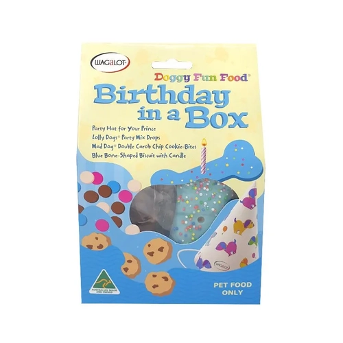 Wagalot Doggy Fun Food Birthday In A Box Blue 