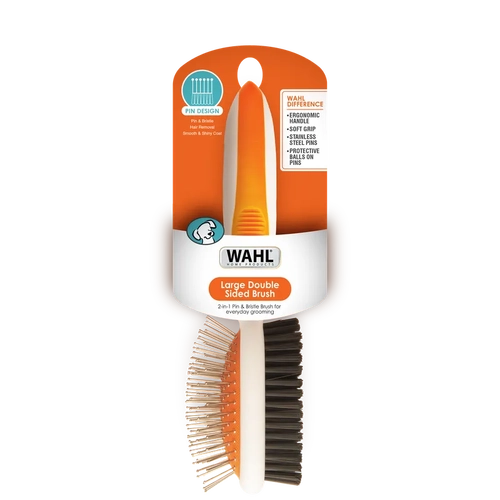 Wahl Orange/White Double Sided Pin/Bristle Brush Large 